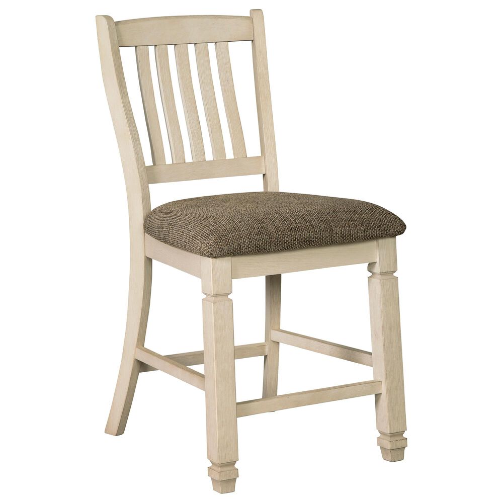 Signature Design by Ashley Bolanburg Upholstered Counter Stool in Antique White, , large