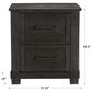 A-America Sun Valley 2 Drawer Nightstand with USB in Charcoal, , large