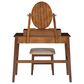 Linon Home Decor Lorna Vanity with Stool in Walnut, , large