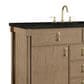 James Martin Kinnsden 48" Single Bathroom Vanity in Weathered Oak with 3 cm Phantome Eclos Top and Rectangular Sink, , large