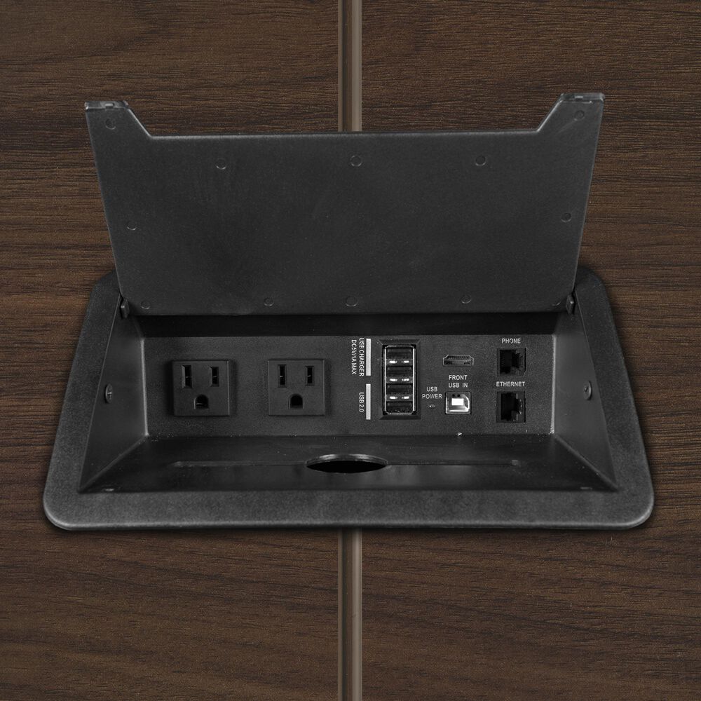 Regency Global Sourcing Array 96" Conference Table in Black and Neo Walnut, , large