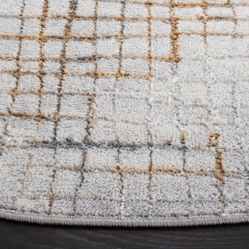 Safavieh Orchard ORC672 6&#39;7&quot; Round Grey and Gold Area Rug, , large