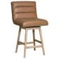 Armen Living Elias 26" Swivel Counter Height Stool in Washed Wood, , large