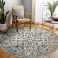 Amer Rugs Alpine 7"10" Round Dark Gray Area Rug, , large