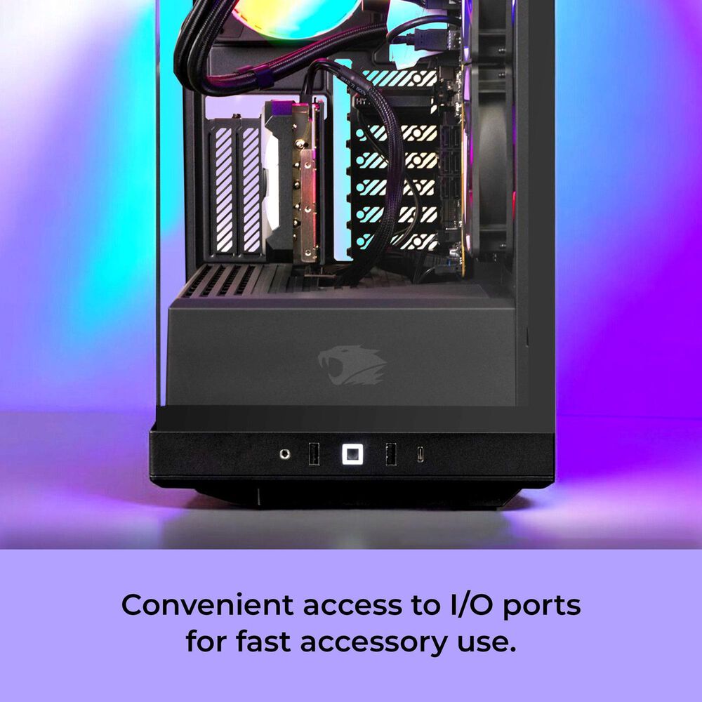 iBUYPOWER Y40 Pro Gaming PC Desktop | AMD Ryzen 7 7800X3D - 32GB RAM - AMD Radeon RX 9070 Graphics - 2TB SSD in Black, , large