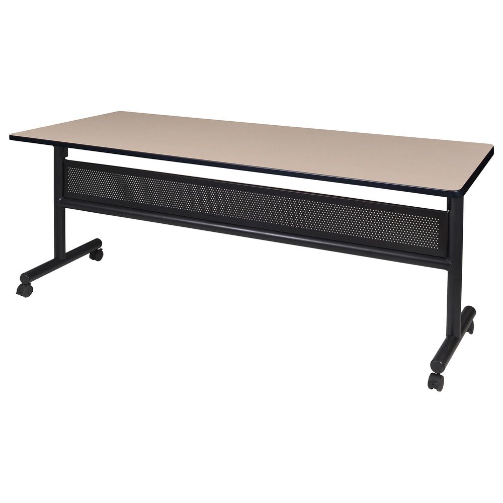 Regency Global Sourcing Kobe 72" Mobile Training Table with Modesty in Beige, , large