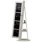 GigaCloud Swivel Jewelry Cabinet with Full Length Mirror and Locking Mechanism in White, , large