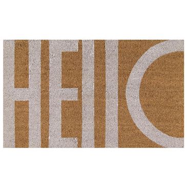 Novogratz Aloha Hello ALO-2 1"6" x 2"6" White Door Mat, , large
