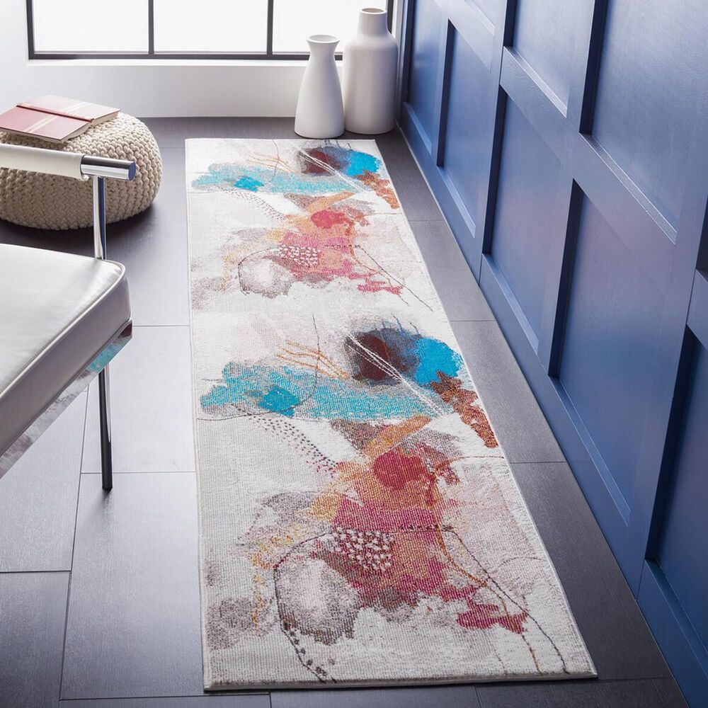 Safavieh Aria ARA193Q 2&#39; x 8&#39; Ivory and Red Runner, , large