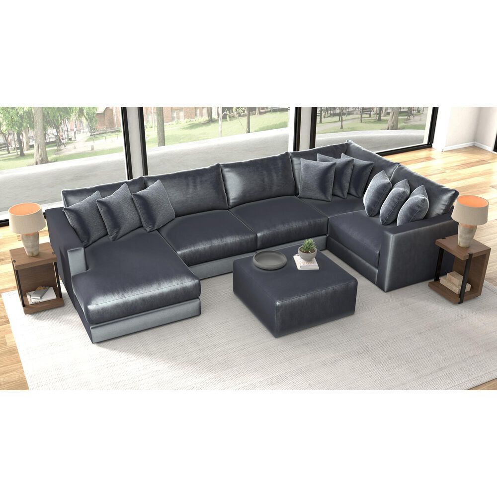 Hartsfield Remington 5-Piece Stationary Right Facing Chaise Sectional in Slate, , large
