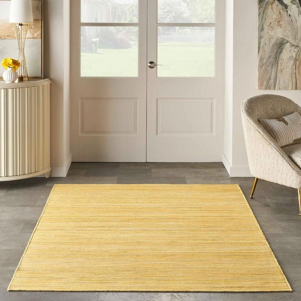 Nourison Interweave 9&#39; x 12&#39; Yellow Area Rug, , large