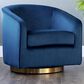 37B Hazel Swivel Lounge Chair in Navy Blue Sky Velvet, , large