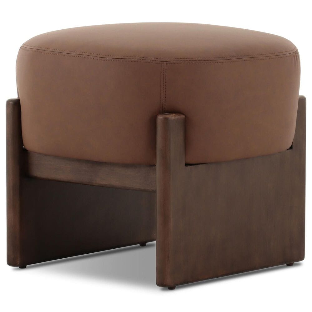 Four Hands Kirby Accent Stool in Maestro Cigar, , large