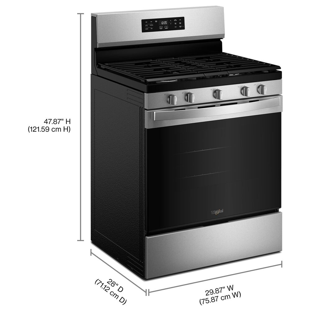 Whirlpool 5 Cu. Ft. Freestanding Gas Range in Stainless Steel, , large