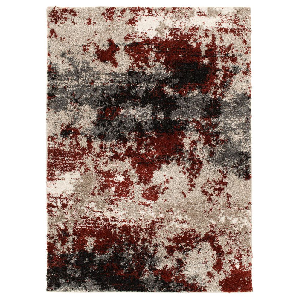 Central Oriental Tulsa Brumeux 9866ND 5' x 7' Nickel and Rust Area Rug, , large