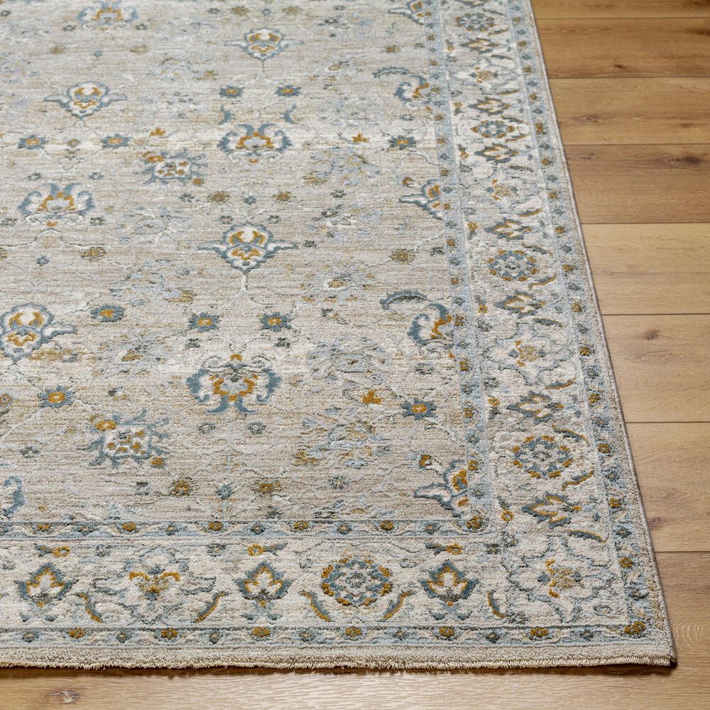 Surya Dresden Taupe, Off-White, Dusty Sage, Light Gray, Deep Teal, Olive and Mustard 6'7" x 9'6" Area Rug, , large