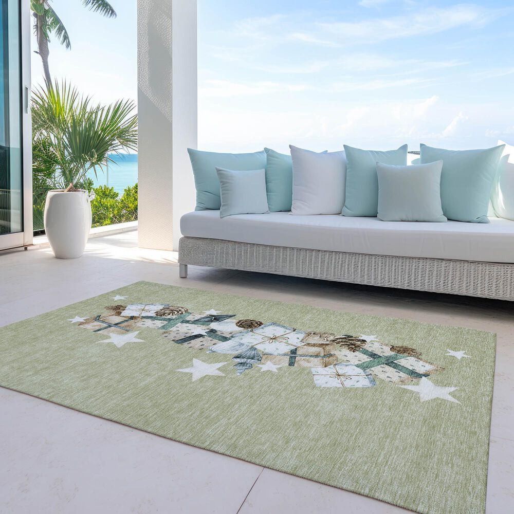 Dalyn Rug Company Wonderland WN33 3&#39; x 5&#39; Aloe Indoor/Outdoor Area Rug, , large