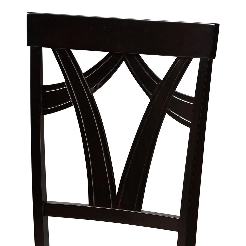 Baxton Studio Sylvia Side Chair in Espresso Brown (Set of 2), , large