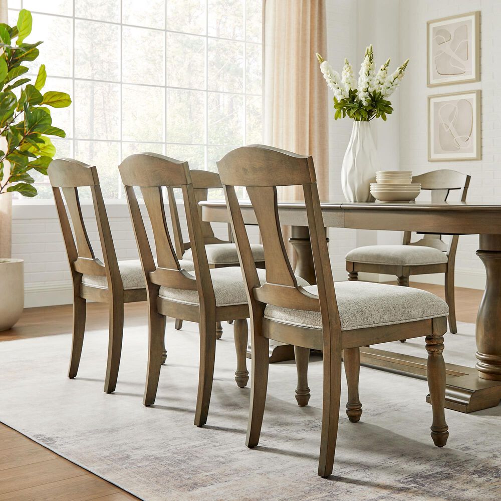 Hearth and Haven Side Chair in White Oak (Set of 2), , large