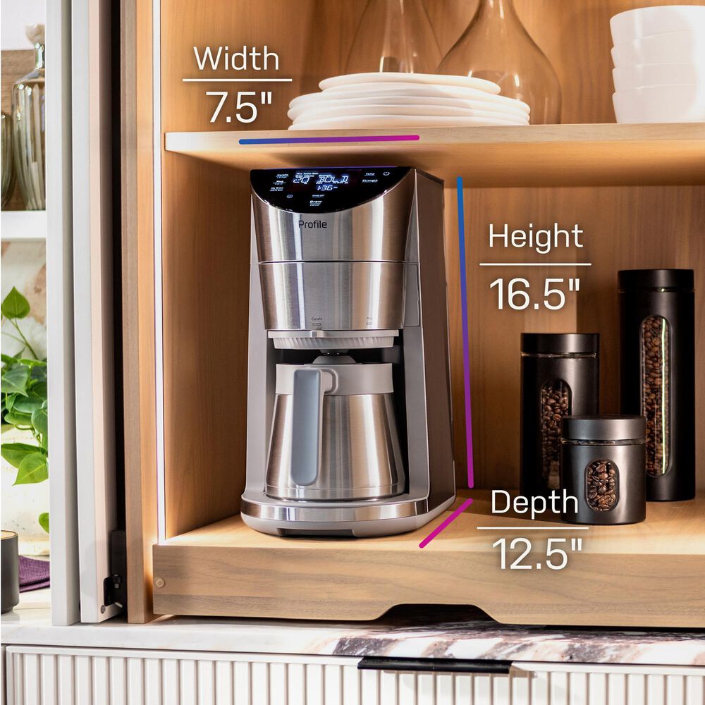 GE Profile Smart Grind and Brew Coffee Maker in Carbon Black, , large