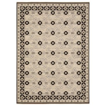 Oriental Weavers Acacia Beige and Black 2" x 3" Area Rug, , large