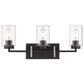 Golden Lighting Tribeca 3-Light Bath Vanity in Matte Black and Pewter, , large