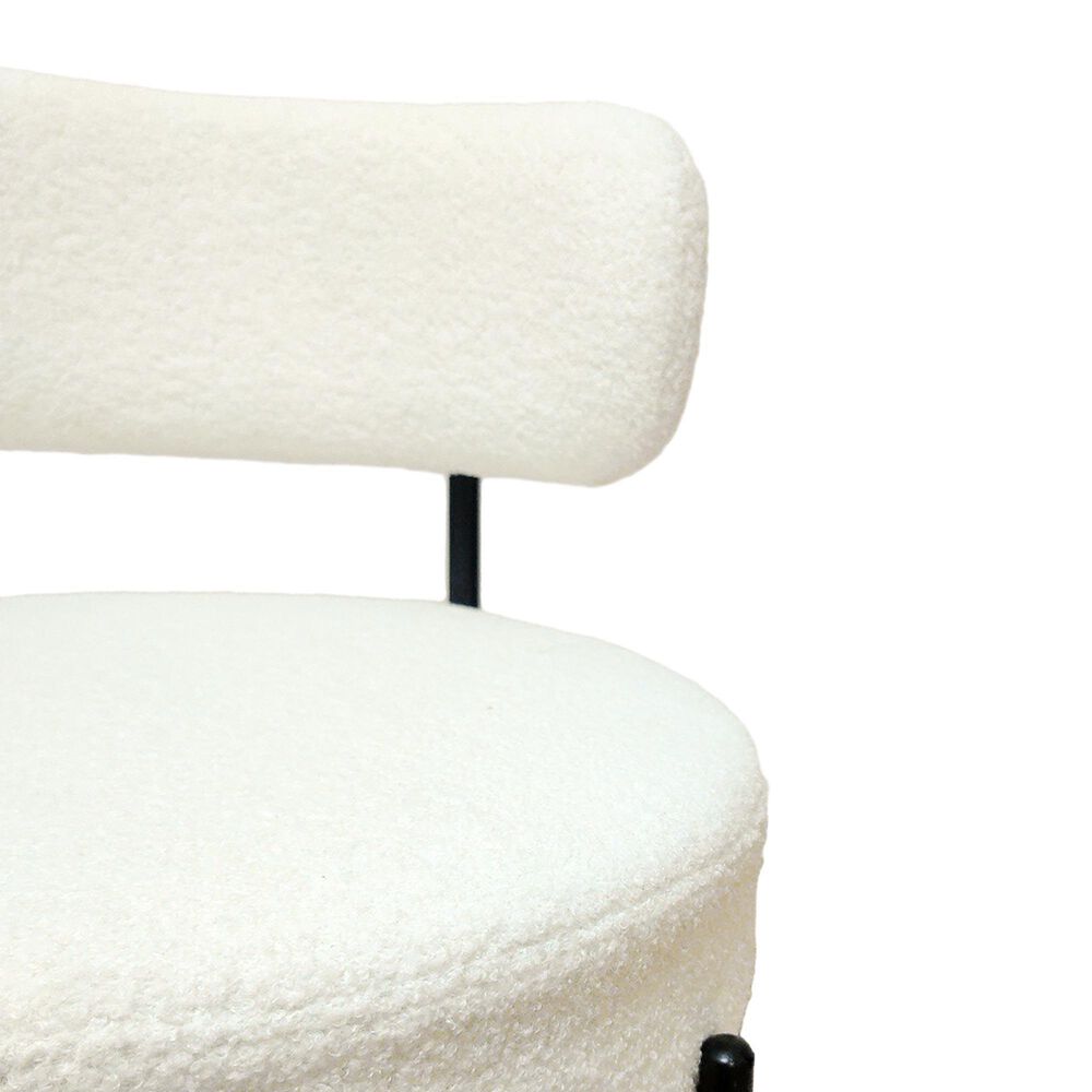 Hearth and Haven Side Chair with White Cushion in Black (Set of 2), , large