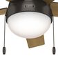 Hunter Anslee Low Profile 46" Ceiling Fan with LED Lights in Premier Bronze, , large