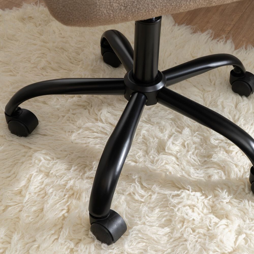 Linon Home Decor Skyla Swivel Office Chair in Beige, , large