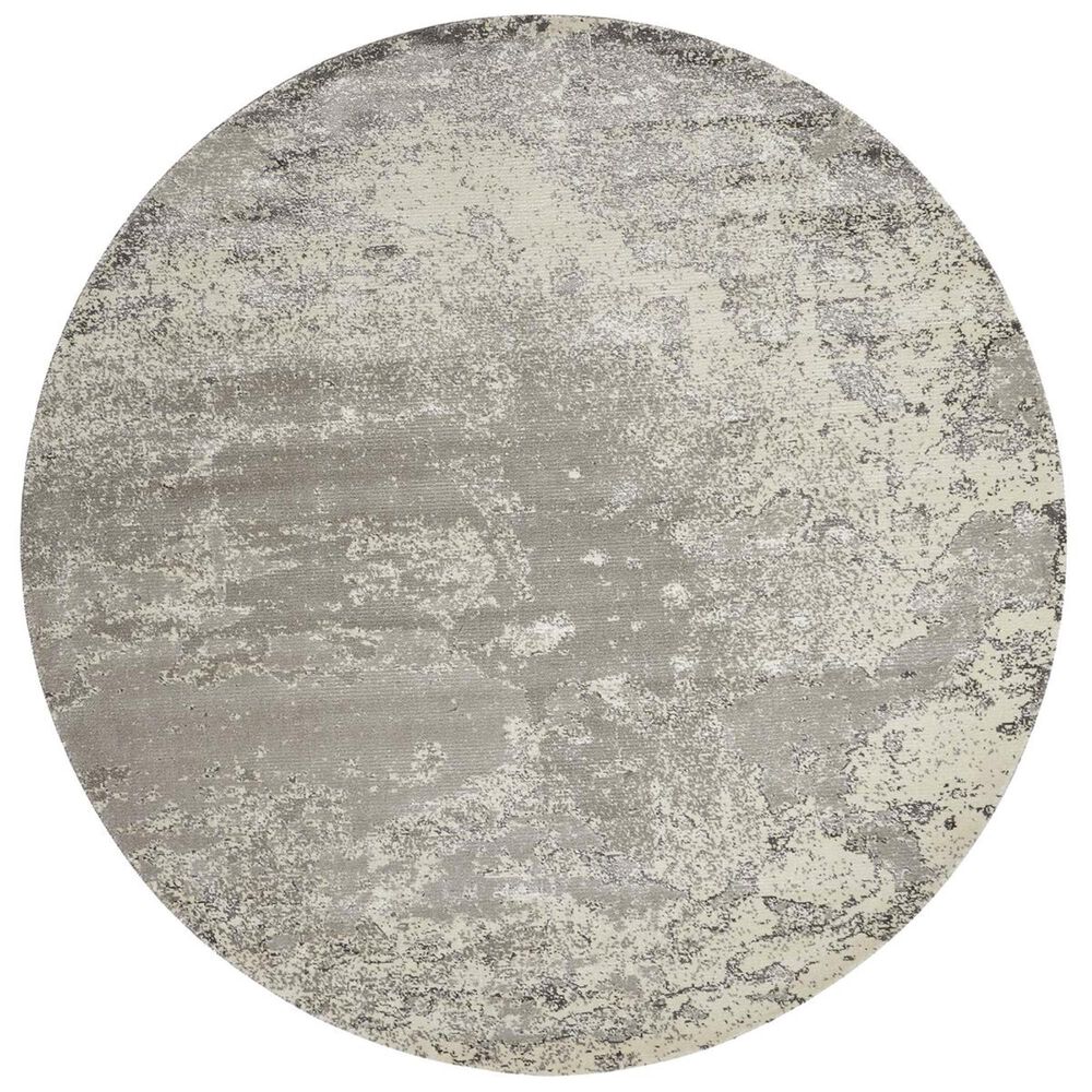 Nourison Twilight TWI06 8" Round Bone Area Rug, , large