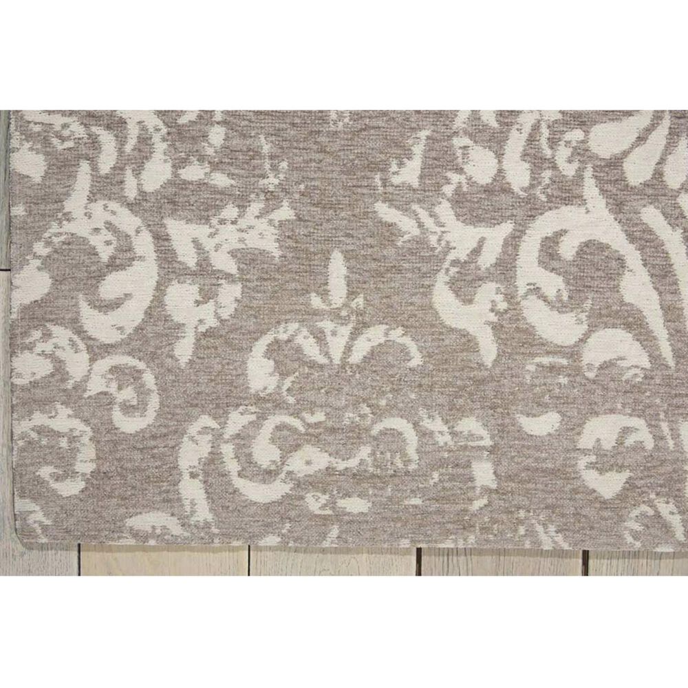 Nourison Damask DAS03 5&#39; x 7&#39; Ivory and Grey Area Rug, , large