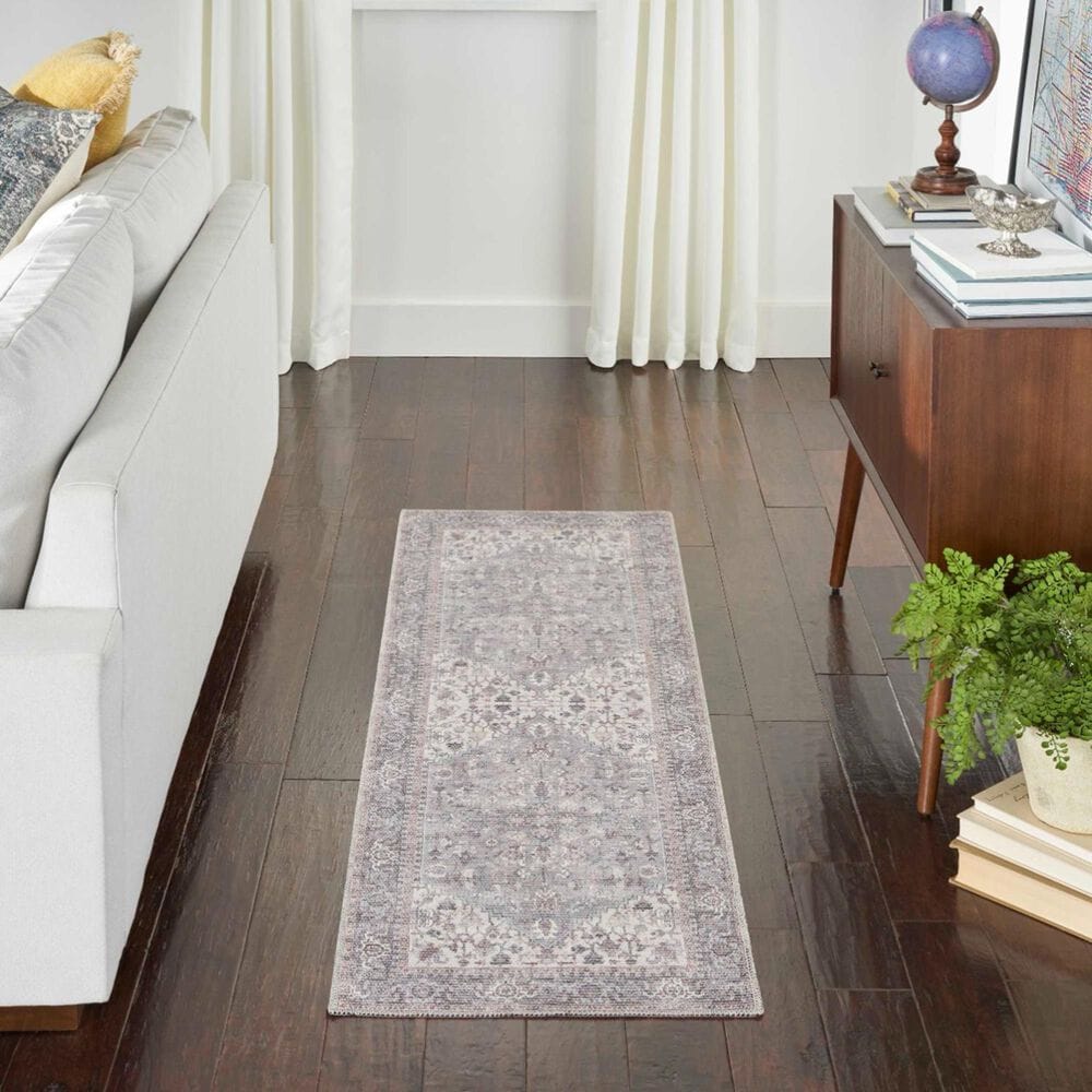 Nourison New Concept Washables Grey 2&#39;2&quot; x 10&#39; Runner, , large