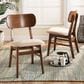 Baxton Studio Euclid Side Chair with Sand Cushion in Walnut Brown (Set of 2), , large