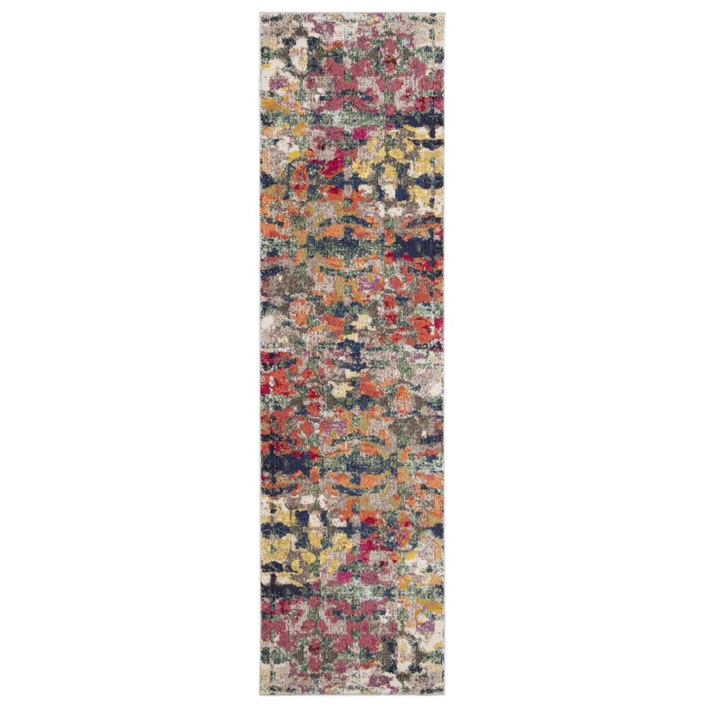 Safavieh Monaco MNC263Y 2"2" x 8" Green and Blue Runner, , large