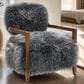 Furniture of America Lumir Long-Haired Accent Chair in Charcoal Gray, , large