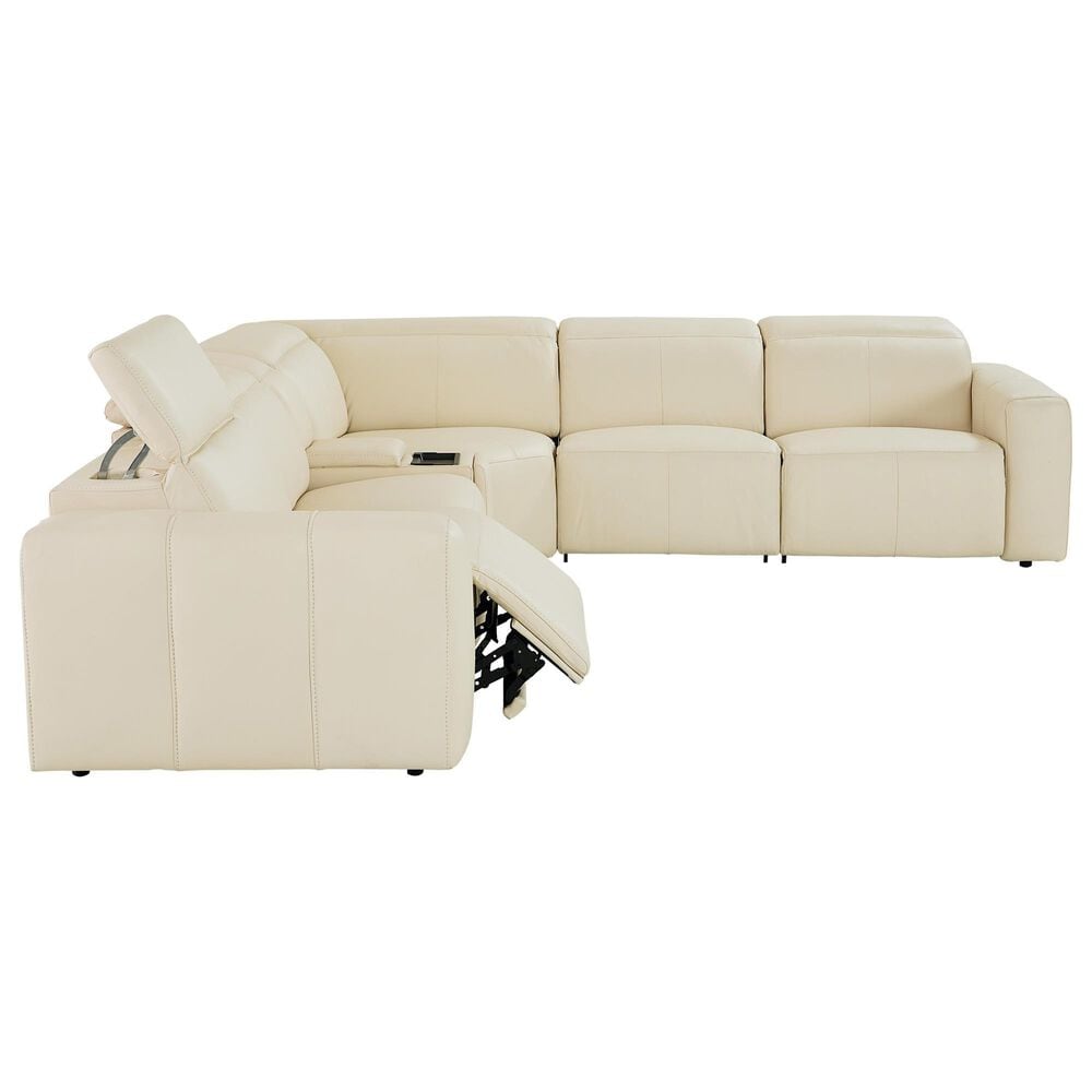 Bassett Airy 6-Piece Power Reclining Sectional in Linen, , large