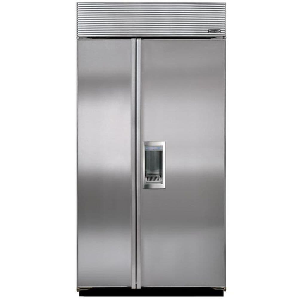 Sub Zero 42" Built-in Side by Side Refrigerator with 4 Adjustable Spill-Proof Glass Shelves, , large