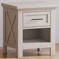 DaVinci Emory Farmhouse 1-Drawer Nightstand in White Driftwood, , large
