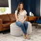 Jaxx Paran Oval Ottoman in Mondo Grey, , large