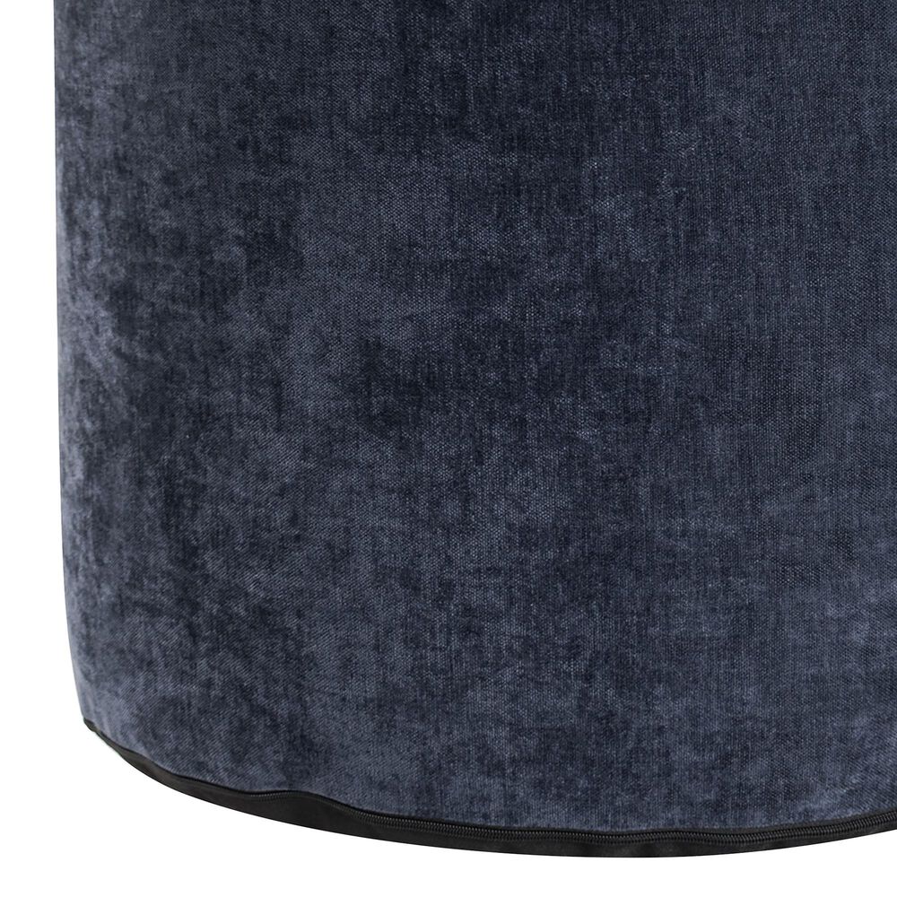 Howard Elliott Komodo Tall Pouf in Navy Blue, , large
