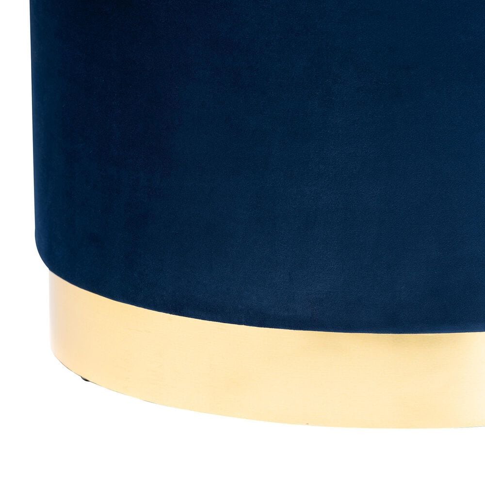 Baxton Studio Marisa Storage Ottoman in Navy Blue, , large