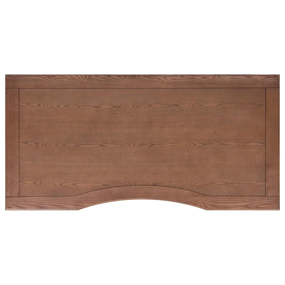 Jennifer Taylor Home Dauphin 59" 5-Drawer Executive Desk in Brown, , large