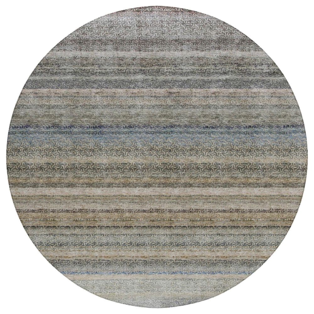 Dalyn Rug Company Burano BU5 8" Round Taupe Indoor/Outdoor Area Rug, , large