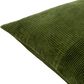Surya Corduroy Quarters 18" Square Throw Pillow in Olive, , large