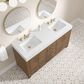 37B Alanya 60" Double Bathroom Vanity in Walnut Drift with White Composite Stone Top, , large