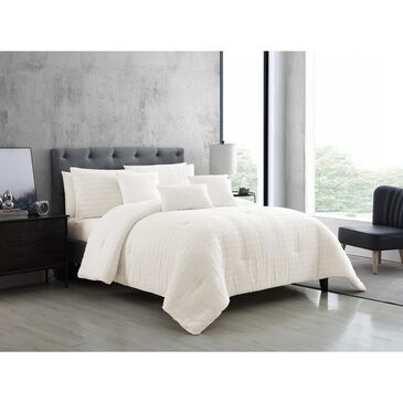 Hallmart Collectibles Kensington 6-Piece King Comforter Set in White, , large
