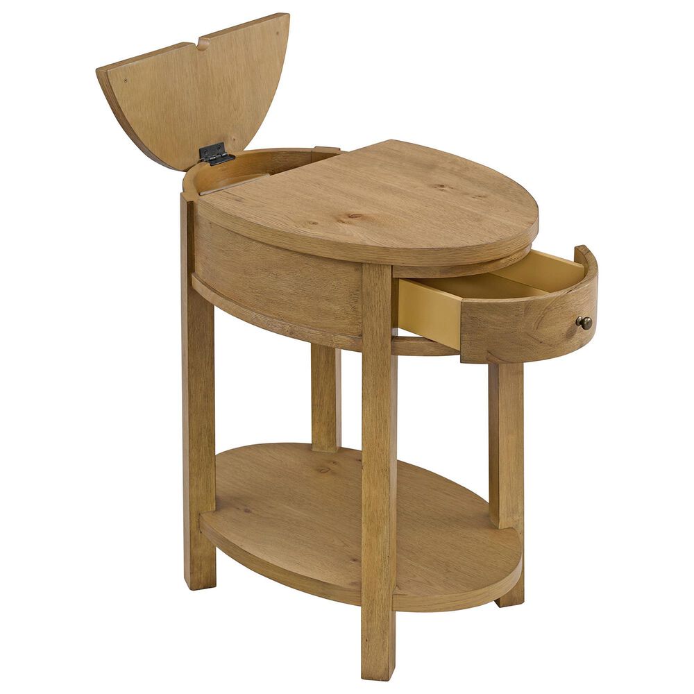 Forma &amp; Co BoHo Chairside Table in Prairie Oak, , large
