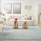 Nourison Joli 8"6" x 11"6" Ivory, Blue and Grey Area Rug, , large