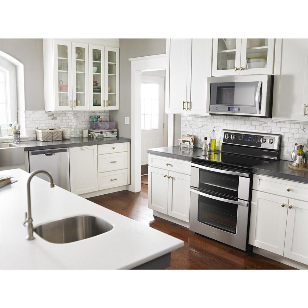Whirlpool 6.7 Cu. Ft. Freestanding Electric Double Oven Range with Convection in Stainless Steel, , large