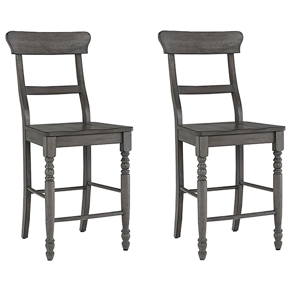 Progressive Savannah Court Counter Chair in Antique Gray (Set of 2), , large